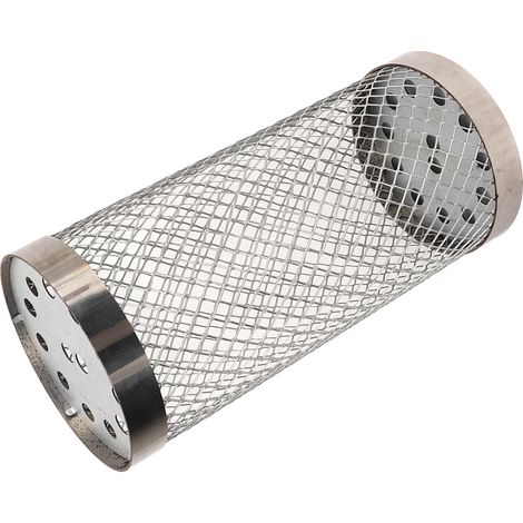 Rollbarer Grillkorb aus Edelstahl, zylindrischer Drahtkorb, tragbares Grillgerät für Camping und Grillabende, kleine Größe. (1/4)