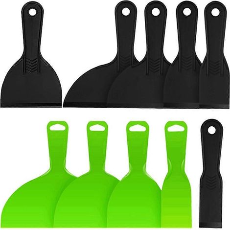 Ensemble de pelles à mastic réutilisables, grattoirs flexibles pour peinture et papier peint (1/4)