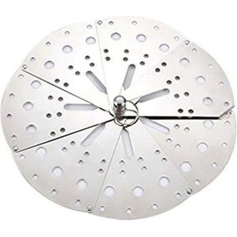 Couvercle En Acier Inoxydable Réglable pour Cuisson À La Vapeur, Pot de Cuisine avec Stand Anti-Débordement (1/4)