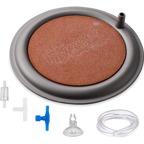 Silent Oxygen Diffuser with Hose for Fish Aquarium, Stainless Steel Base (10.5 cm) (1/5)