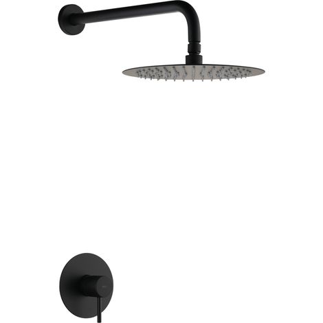 Set incasso 1 via monocomando Monza con soffione finitura nero opaco [ IMEX® ] (1/3)