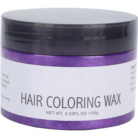 Cire capillaire temporaire 120g teinture rapide crème coiffante violette pour hommes et femmes (1/5)