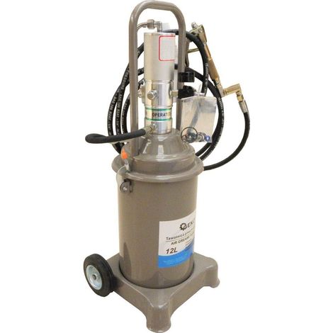 Geko G01129 Pompa di grasso pneumatica grigia 400 bar