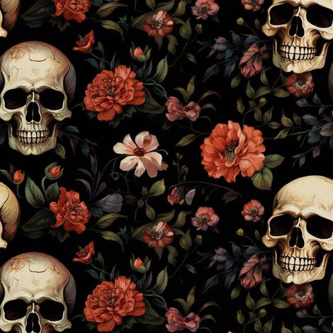 Tela Oxford decorativa para exteriores - Motivo de calavera I DX4895 (1/5)