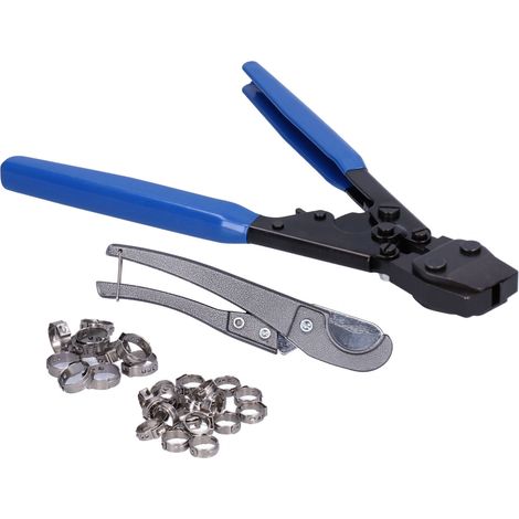 Pince à sertir les colliers de serrage, outil de coupe manuel pour réparation automobile, accessoires de quincaillerie, kit complet. (1/5)