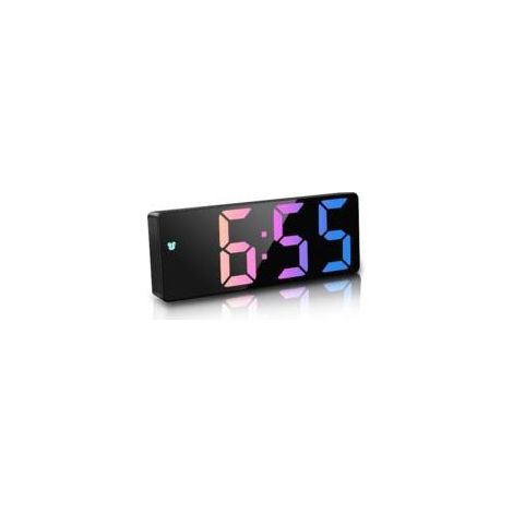 Réveil numérique amélioré pour chambres, horloge numérique LED à double alimentation, format 12/24 heures, luminosité réglable, fonction snooze, horloge de bureau pour la maison et le bureau (1/5)