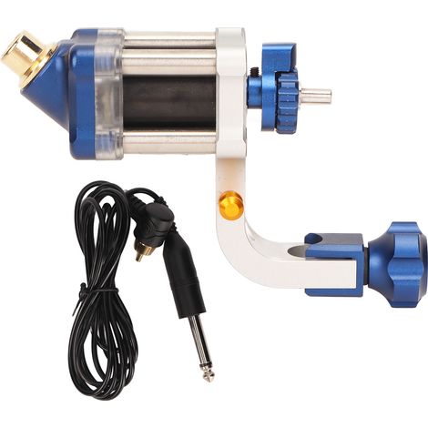Tatouage Machine Rotative Sans Noyau Aluminium Spatial Liner Shader RCA Bleu Professionnel Artiste (1/5)