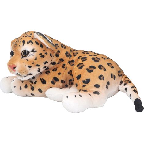 Plüschtier, Nachbildung eines niedlichen Dschungeltiers, weiches und gepolstertes Plüschtier, Leopard, Spielzeug für Wohn- und Schlafzimmer. (1/5)