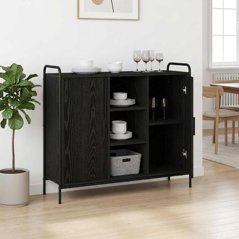 vidaXL Sideboard Black Oak 98.5 x 33 x 81 cm Engineered Wood (1/5)