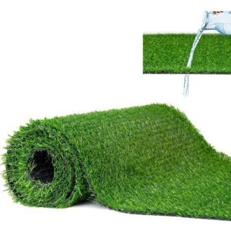 Gazon Synthétique Exterieur 20mm - Faux Gazon pour Balcon, Terasse et Jardin - Premium Tapis Gazon - Fausse Herbe Balcon - Tapis Herbe Artificielle - 50x100 cm - Vert (1/4)