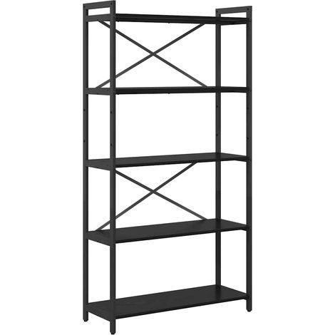 Maison Exclusive - Bücherregal Schwarz Eichen-Optik 80 x 30 x 155