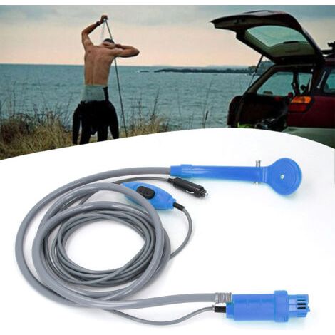 VURAHOME - Douche Portable 24V pour Voiture avec Pompe Électrique pour Camping et Extérieur Bleu (1/5)