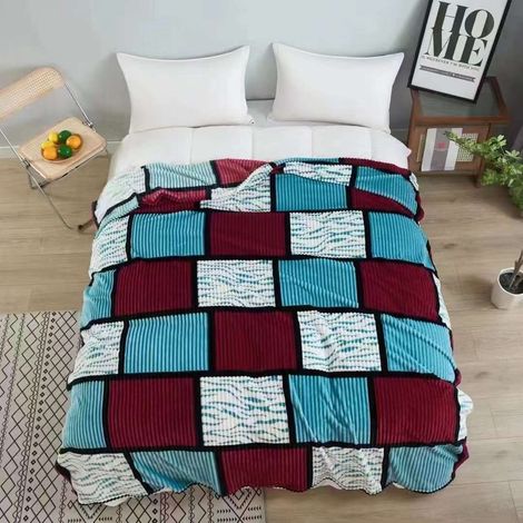 Manta Franela Jacquard Reversible para Sofá Cama - Manta Polar Grande de Invierno Super Suave, Acogedora y Cómodas 130x160, 160x220, 220x240cm (1/5)