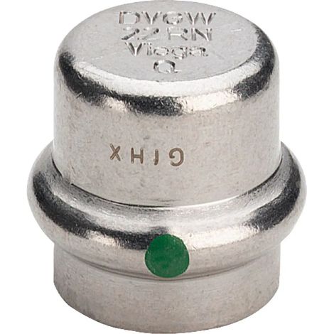 Viega Sanpress Inox-Tapón, d 22mm acero inoxidable Modelo 2356, 452872