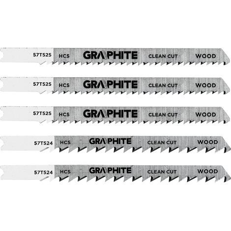 Stichsägeblatt-Set, 6 Zähne pro Zoll, 10 Zähne pro Zoll, HCS, U-Schaft, 5 Stück. (1/2)