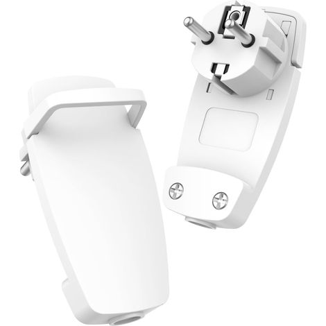2 Pack Fiche Schuko Extra Plate avec Poignée Rabattable, Européenne Prise Plate pour Câbles avec Section de Câble 1,5 mm² 250V 16A IP20, Max 3680 W (1/5)