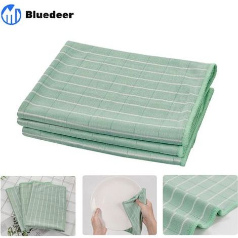Lot de 3 chiffons en microfibre de bambou : Idéal pour les fenêtres, les miroirs, le carrelage et la peinture automobile. Un accessoire de nettoyage pratique pour la maison et la salle de bain. (1/4)