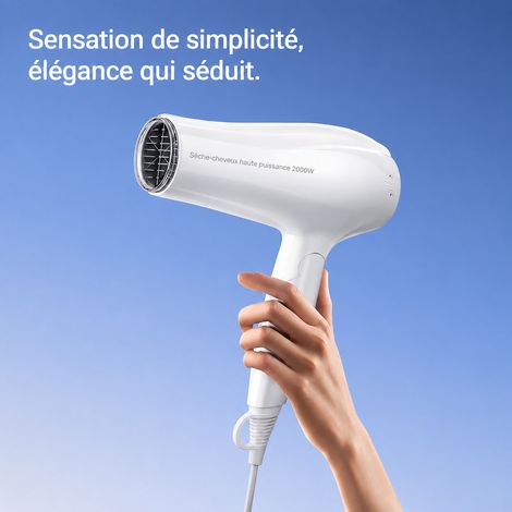 Sèche-cheveux pliable 2000W modèle 6232 avec buse concentrateur d'air 220V 6232 600 g – Livraison gratuite