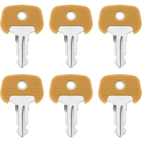 6pcs 701 Clés d'allumage 701/28520480 Compatible avec Chariot Élévateur Transpalette Équipement Lourd Accessoires Remplacement (1/5)