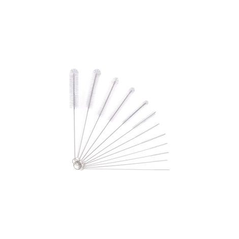 12 x brosses de nettoyage de tube, brosse de nettoyage, brosse de nettoyage pour bouteille en verre, bouilloire pour biberon, tuyau de clavier, brosse de nettoyage, brosse de nettoyage pour bouteille (1/5)