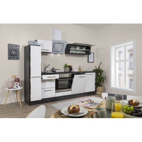 Cuisine Kitchenette Chêne Blanc Amanda 250 cm Respekta Premium (1/4)