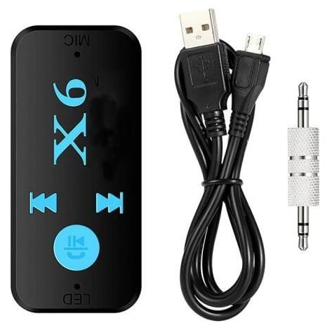 Prise allume cigare,Adaptateur Bluetooth X6 pour voiture,sans fil,5.0mm,prise Aux,récepteur Audio stéréo,pour - Type 4.1 (1/4)