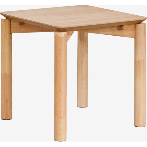 Mesa auxiliar cuadrada 50x50 cm en MDF con chapa de roble Munden SKLUM             