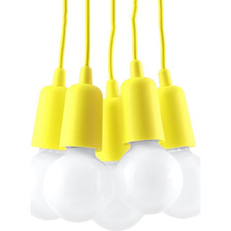 Lampada a sospensione Diego giallo 25x90x25cm Sollux (1/5)