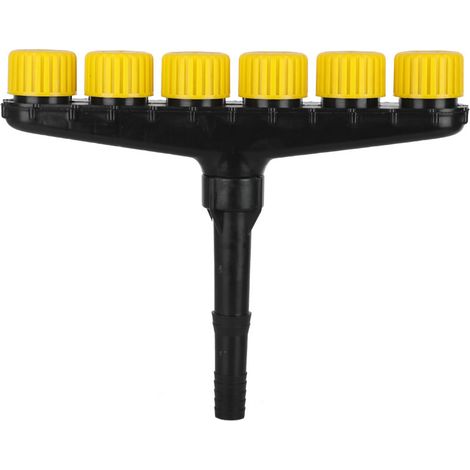 Arroseur brumisateur à cinq têtes à haut débit, arroseur universel multi-trous pour tuyaux de 1 pouce / 1,2 pouce / 1,5 pouce, convient à l'irrigation des serres, des potagers et des jardins de fleurs (1/5)