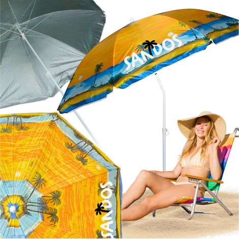 Sombrilla de playa de jardín - estampado de playa (1/5)