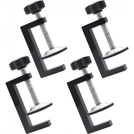 Serre Joint Kit Inoxydable Plage de serrage 10-57 Pince Table Réglable pour Tiroir Installation Bâtiment Montage Domestique 4 pièces 57 mm (1/3)