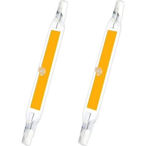 R7S 78mm LED 5W Blanc Chaud 3000K, 500LM, R7S J78 COB LED Linéaire Remplacer Crayon Halogène 40W 50W, Ampoule R7S LED 78mm Slim pour Mini Projeture/Applique Murale, Non-dimmable, lot de 2 [Classe éner (1/5)