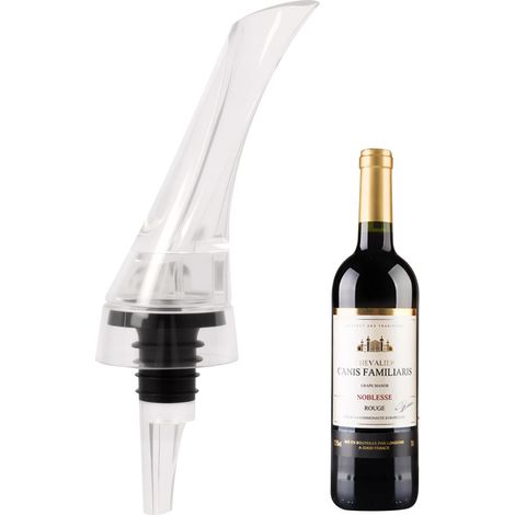 Wine Aerator Decanter with Anti-Drip Pourer and Wine Pump, Quick Aeration for Red, White and Rosé Wine, Gift for Wine Lovers, Flexible and Practical Rubber Stopper (1/5)