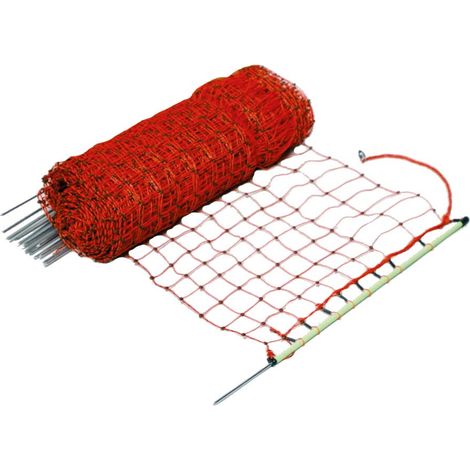 EuroNetz Gallagher per conigli e giardino verde altezza 65 cm 1 punta: Rete 15 picchetti/lungh 50m (1/4)