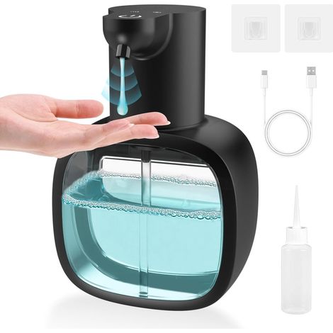 Distributeur automatique de savon, distributeur de savon USB C fixation murale 500ml (1/4)