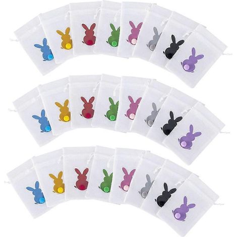 24 sachets cadeaux de Pâques pour biscuits, beignets et bonbons, petits jouets (1/4)