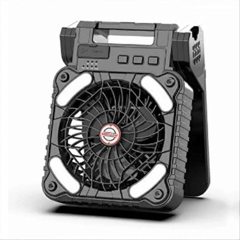 Solarbetriebener Ventilator mit Licht für Camping, tragbarer Campingventilator (1/5)