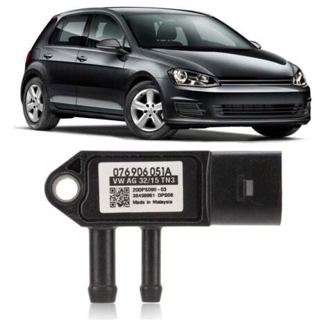 Sensore di pressione DPF, 076906051A Sensore di pressione differenziale diesel DPF Connettore a 3 pin di ricambio per A3 A4 A6 S4 S6 A