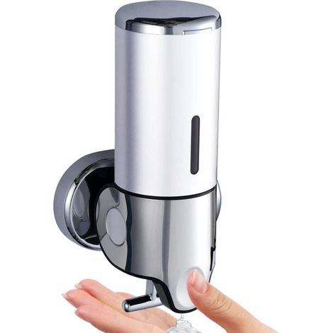 500ml Distributeur Savon, Distributeur Désinfectant pour Les Mains Mural, Distributeur Savon de Cuisine Manuel, Distributeur de Shampoing et Gel Douche, pour Hôtel de Toilette de Salle de Bain (1/4)
