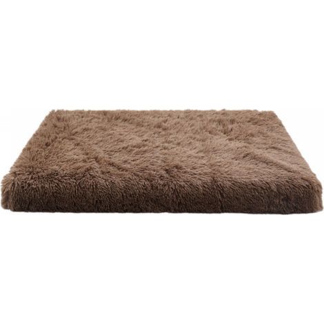 Coussin carré en peluche kaki pour chien et chat, 40 x 30 x 5 cm, doux et moelleux, idéal pour un sommeil profond, 1 pièce (1/5)