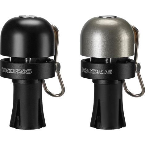 Campanello per bicicletta, potenza sonora 80 dB, design compatto, colore nero titanio. (1/2)