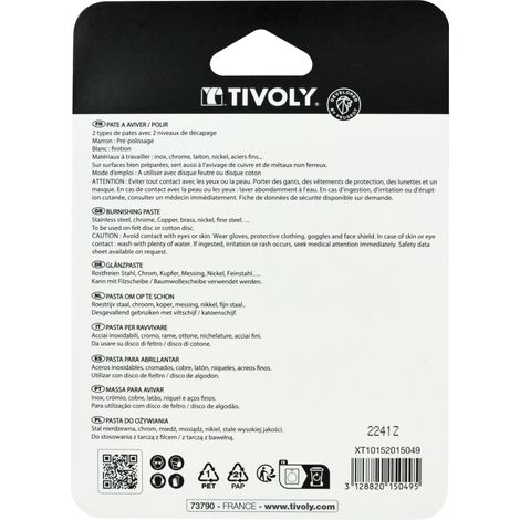 Tivoly • Pasta Ravvivante e Lucidante • Per Brillare e Lucidare tutti i Supporti Metallici