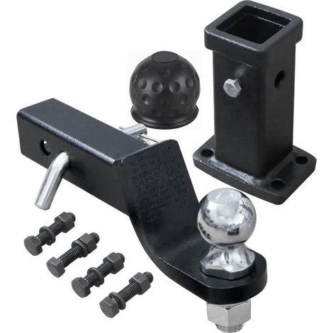 Adaptateur d'attelage de remorque, 50 mm, Boule d'attelage de remorque,avec Tube Récepteur à Boulon De 50 50mm, pour attelage de remorque, Caravane, Camion (1/5)