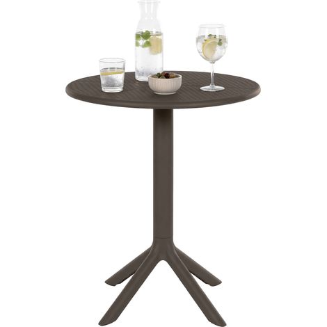 Mesa redonda Lacota de 60 cm Gris topo (1/5)