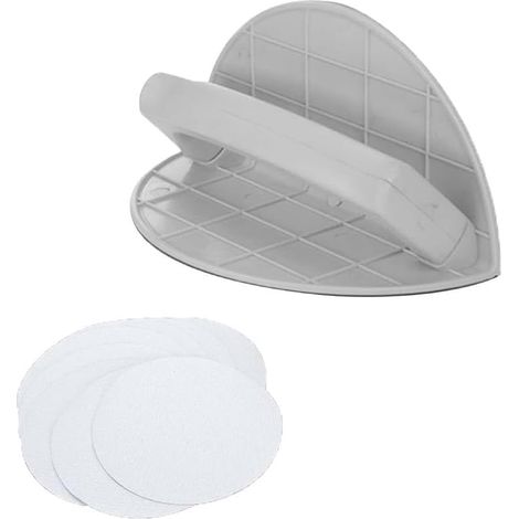 Sanding Sanding Sandpaper Tool Meuleuse d'angle pour cloisons sèches, outil de ponçage semi-circulaire avec 10 papiers abrasifs, kit de polissage multifonction pour coins et bords (1/5)