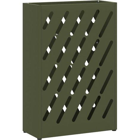 Porte-parapluie Vert olive 28 x 12 x 41 cm Acier (1/5)