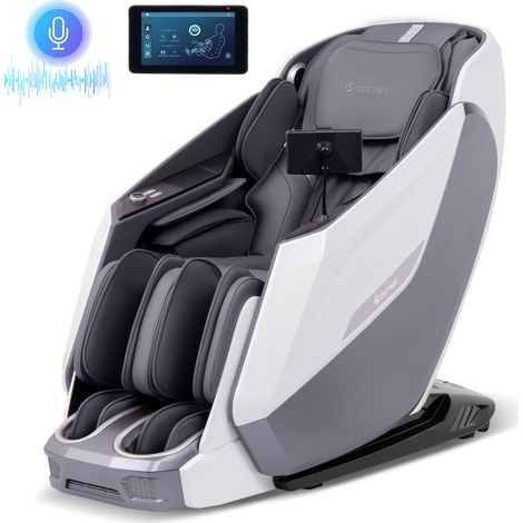 Fauteuil de Massage Complet du Corps, Chaise de Massage avec Rail SL & Scan 4D, 24 Programmes, Fonction Chauffante, Position Zéro Gravité, Blanc (1/5)