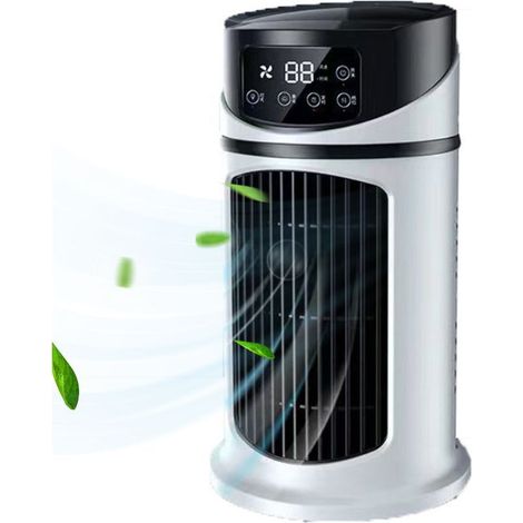 Refroidisseur d'air portable rechargeable USB avec minuterie, ventilateur personnel silencieux- (1/4)