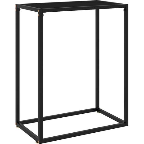 Table console-Table d'entrée Noir 60x35x75 cm Verre trempé 635893 (1/5)