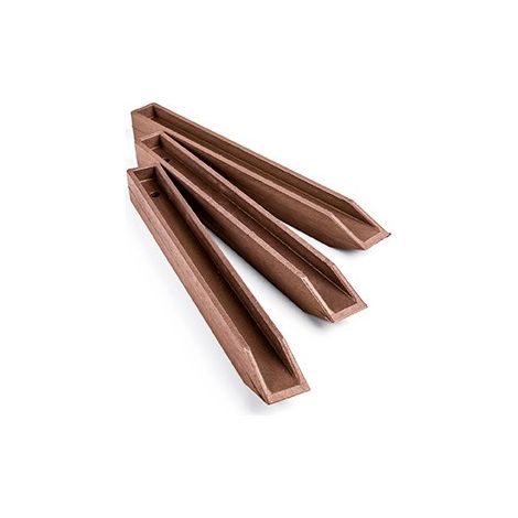 Piquet Ecolat pour bordure de jardin – Lot de 10 – Brun 38 cm – Profil en H pour stabilité – Fabriqué à partir de plastique recyclé (1/2)